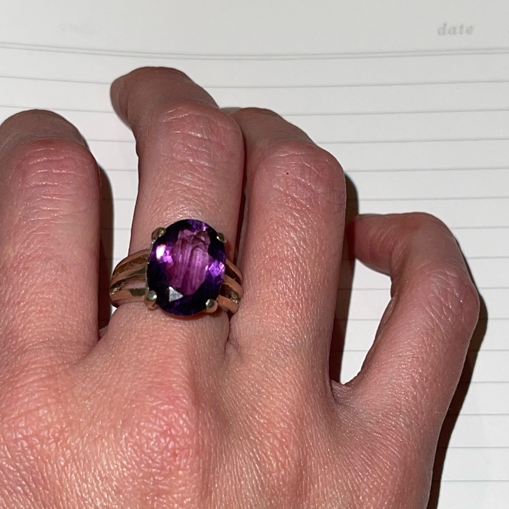 Programmed Crystal: Sterling Silver Amethyst Ring… - image 2
